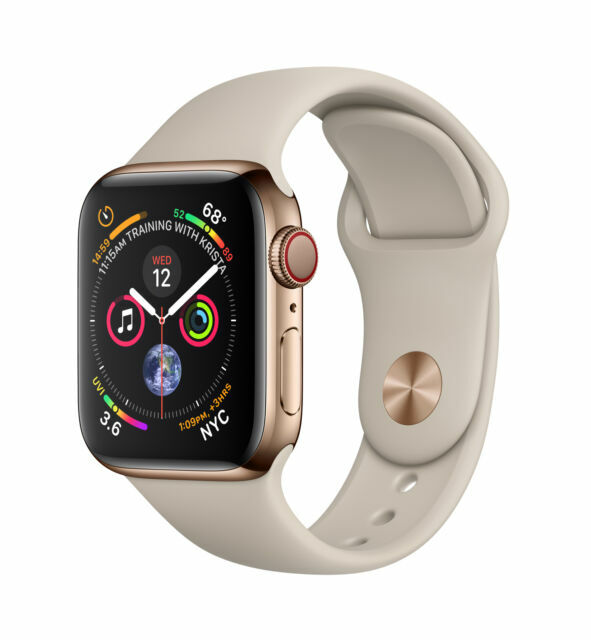 Apple Watch Series 4 GPS+Cellular 40mm Caja de Aluminio en Oro y Correa  Deportiva en Color Piedra | Compra online en eBay