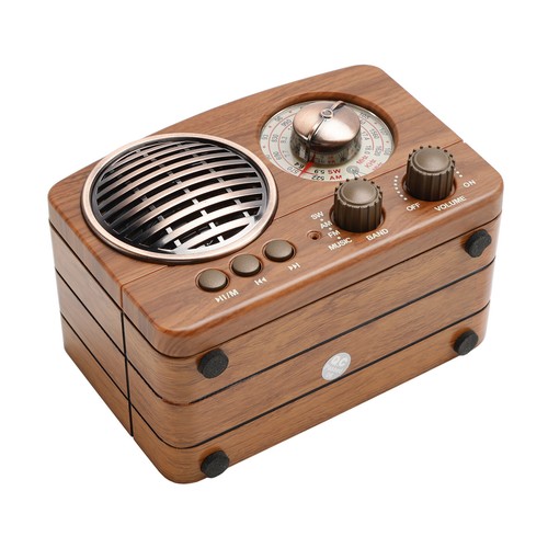 Retro-Style Decorative Radio Mini Portable Music Player Bluetooth Speaker Radio - Picture 10 of 19
