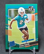 Cam Smith Green Press Proof Rated Rookie RC 2023 Donruss Card 364 Miami Dolphins. rookie card picture