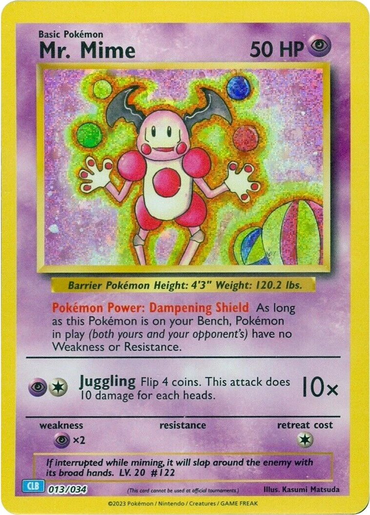 Las mejores ofertas en Mr. Cartas de JCC Pokémon Mime | eBay