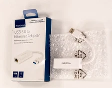 INSIGNIA USB 3.0 to Gigabit Ethernet Adapter For PC Or Mac - NS-PU98635 - White
