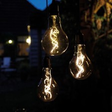 Battery Powered Flow 3 Drop Pendant Light Warm White LED Hanging Garden Lighting