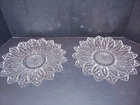 2 Vintage Clear Glass Federal Petal Plate 11 1/2" Diameter. Mint.