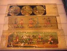 40978a 3x Latarnia Magica szklany obraz 6x20cm humor mocno używany