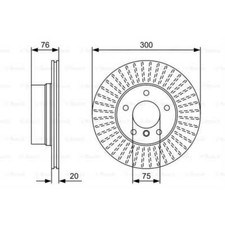 BOSCH 2x Bremsscheibe hinten Ø299.9mm belüftet für BMW 1er Cabriolet E88 E82