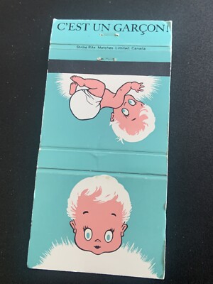 Vintage Matchbook:  C'EST UN GARÇON  Cute Ephemera