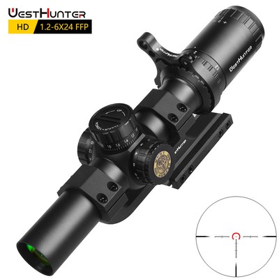 WestHunter HD 1.2-6X24 IR FFP Jagd Zielfernrohr Leuchtabsehen Mil-Dot Absehen
