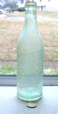RARE AQUA  LOOP SEAL  BEER THE J F WIESSNER & SONS FROM BALTIMORE, MARYLAND
