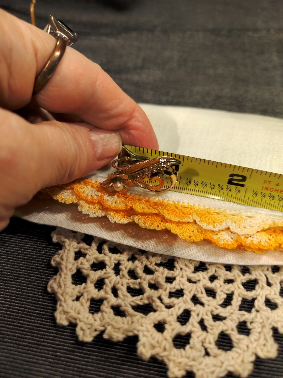 Dainty Gold Tone Flower with Pearl Center, Leaf with Rhinestone Clip on Earrings