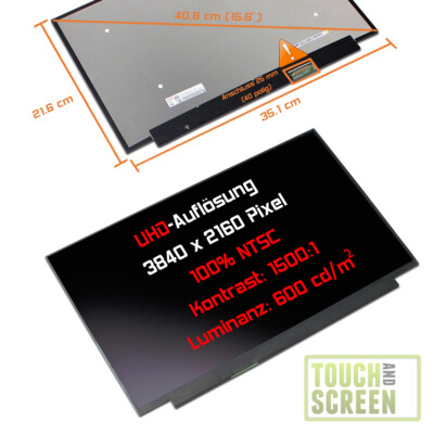 15,6'' LED Display matt passend für Lenovo ThinkPad P15V Gen1 600 Nits UHD 4K