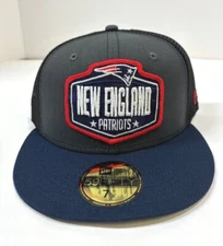 New England Patriots NE NFL 2021 "Draft"  Fitted Hat-Gray/Blue