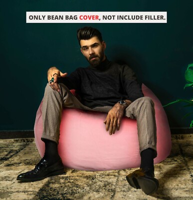 Reme Size XXXL Pink Large Bean Bag Cover, Bean Bag without Beans
