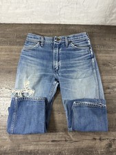 Vintage Wrangler Washed Distressed Blue Denim jeans mens USA Womens READ 60's 70