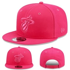 New Era Miami Heats 950 Youth Snapback Hat NBA Customized Hot Pink Boys Cap