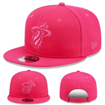 New Era Miami Heats 950 Youth Snapback Hat NBA Customized Hot Pink