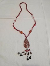 Collana In Vetro E Pietre Da Donna