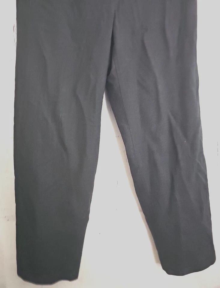 Liz Claiborne Dark Gray Woolmark Dress Pants Size 16 Flat Front Fully Lined Zip - Image 4 of 4