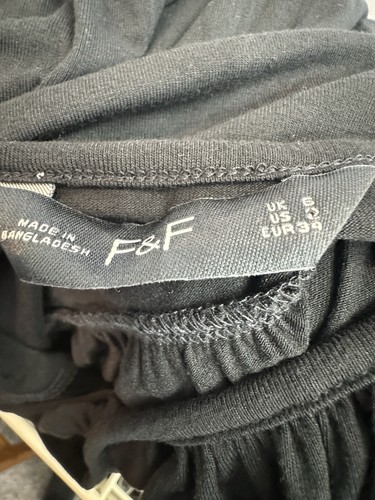 F&F Summer Shift Dress Black Size 6 Casual Holiday Sleeveless Stretchy Holiday - Picture 7 of 8