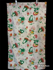Frog Flower Mushroom Lap Blanket Runner Wall Decor Throw Double Sided 21x37
