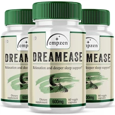 (3 Pack) Dreamease Pills -  Dietary Supplement For Daily Wellness - 180 Capsules
