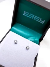 Effy 1/10 ct. t.w. Lab-created Diamonds Miracle Stud Earrings in Sterling Silver