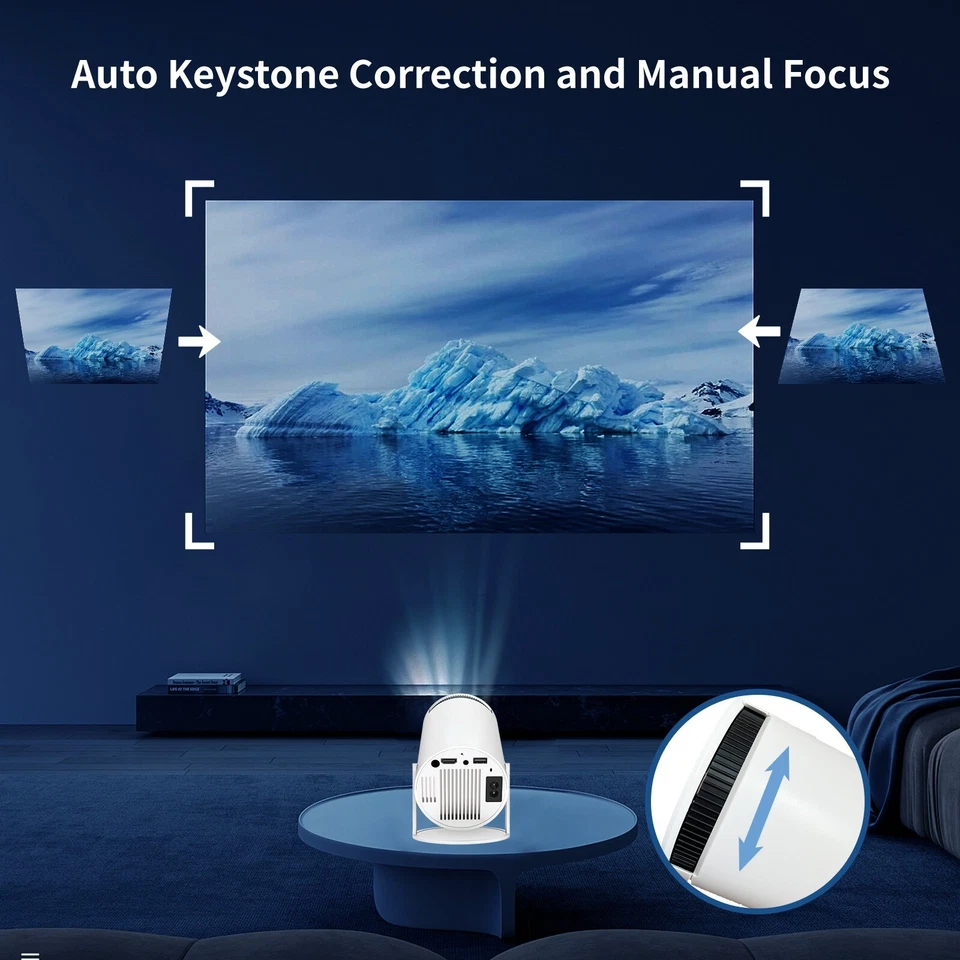 Beamer Projektor Heimkino 4K UHD WiFi Bluetooth Android TV - Bild 3 von 4