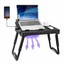 teqhome laptop desk for bed, adjustable laptop bed table with fan