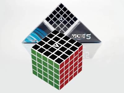V-CUBE 5 FLAT MULTICOLOR 5 X 5 CUBE PUZZLE SPEED TWIST MAGIC TOY ...