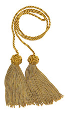 Antique Gold 3.75" Double Tassel Tieback Gold Invidual 