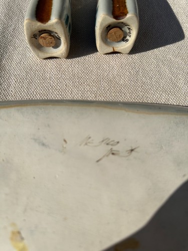 Vintage Ken Edwards Mexican Pottery Salt Pepper Shaker Set 5pc. - Picture 4 of 11