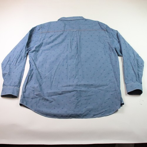 Tommy Bahama Jeans Button Shirt Mens 2XT Blue Island Crafted Casual Flip - Picture 9 of 10