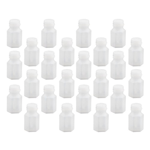 24pcs Hexagon Shape Empty Bubbles Blowing Bottles Table Decor 2.5 x 10cm - Picture 4 of 7