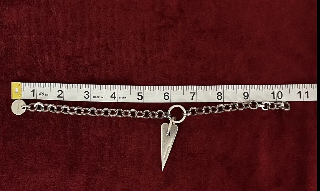 Pianegonda Italy Sterling Silver Lovesick Bracelet w/Dangle Heart