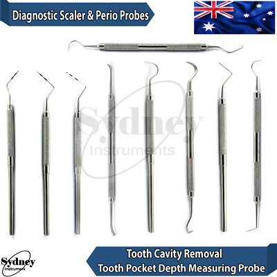 Teeth Cavity Removal Diagnostic Scaler Tooth Pocket Depth Measuring Probes Lab