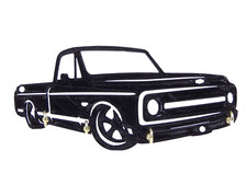 72 Chevy C10 Truck Lowrider Key Rack Hanger Holder Square Body Wall Mount Hooks