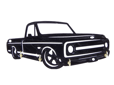 72 Chevy C10 Truck Lowrider Key Rack Hanger Holder Square Body Wall Mount Hooks