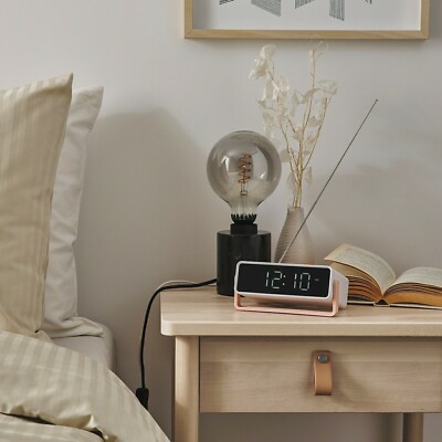 IKEA DÅNDIMPEN Radiowecker/Bluetooth-Lautsprecher weiß/hellrosa NEU