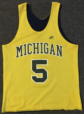 Vtg 90s Nike University Of Michigan Fab Five Basketball Warmup