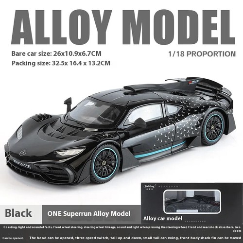 1:18 Mercedes Benz AMG ONE Diecast Model Car with Sound & Light, Birthday Gift - Picture 13 of 18
