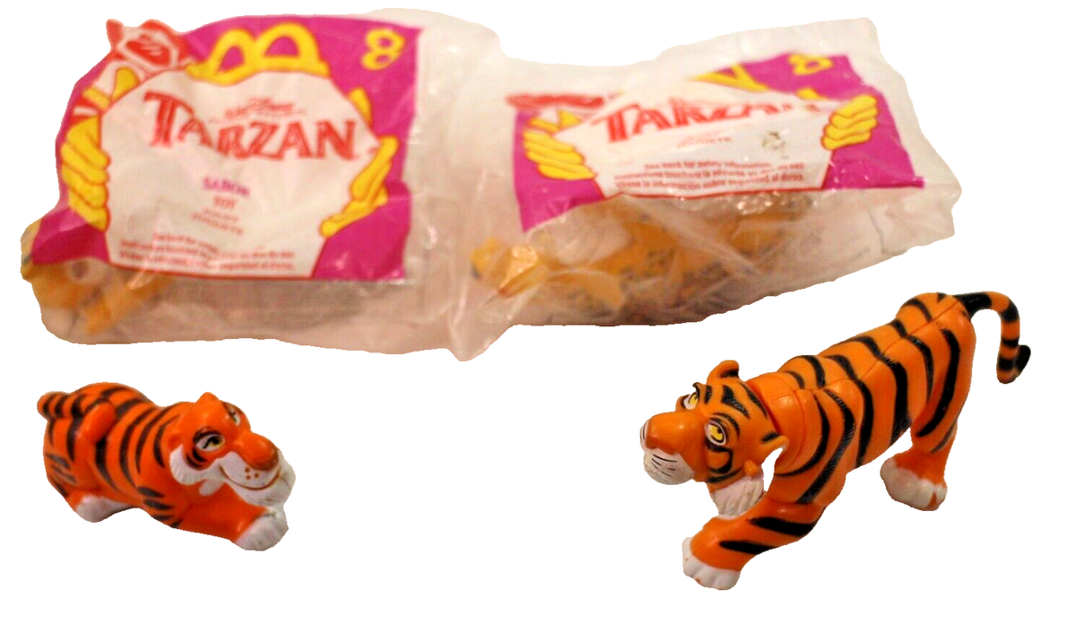 Lot 4 Disney's Aladdin Rajah Shere KhanWindup 1999 McDonalds