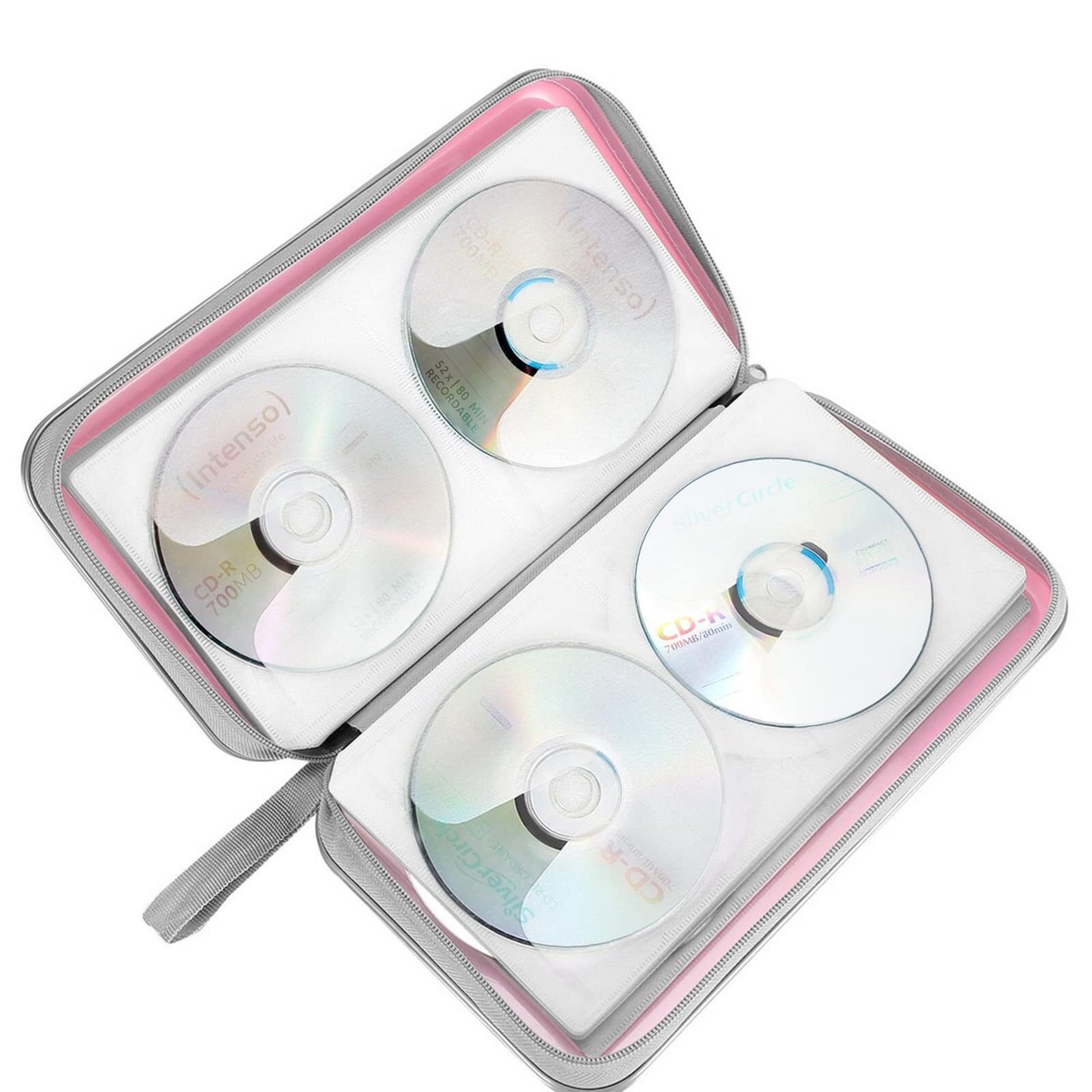 80Capacity CD DVD Case Holder Wallet Hard Plastic Storage Binder