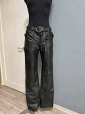 Rare Just Cavalli black leather pants Size IT 44