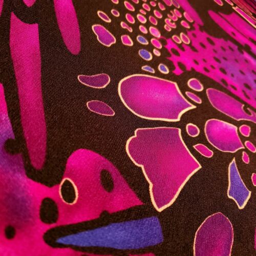 Large Purple Butterfly Wing Print ITY Stretch Lycra fabric 58" By The Yard  - Picture 1 of 11