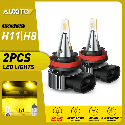 High Power 3000K Gold Yellow LED Fog Bulbs Light For Toyota Corolla 2009-2016