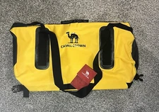 Camel Crown Yellow 30L WATERPROOF weekender duffle gym bag Roll Top with straps