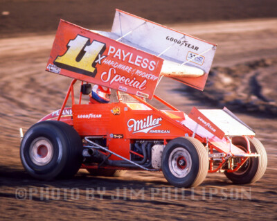 SPRINT CAR PHOTO WORLD OF OUTLAWS BRENT KAEDING BAYLANDS RACEWAY 1987 ...