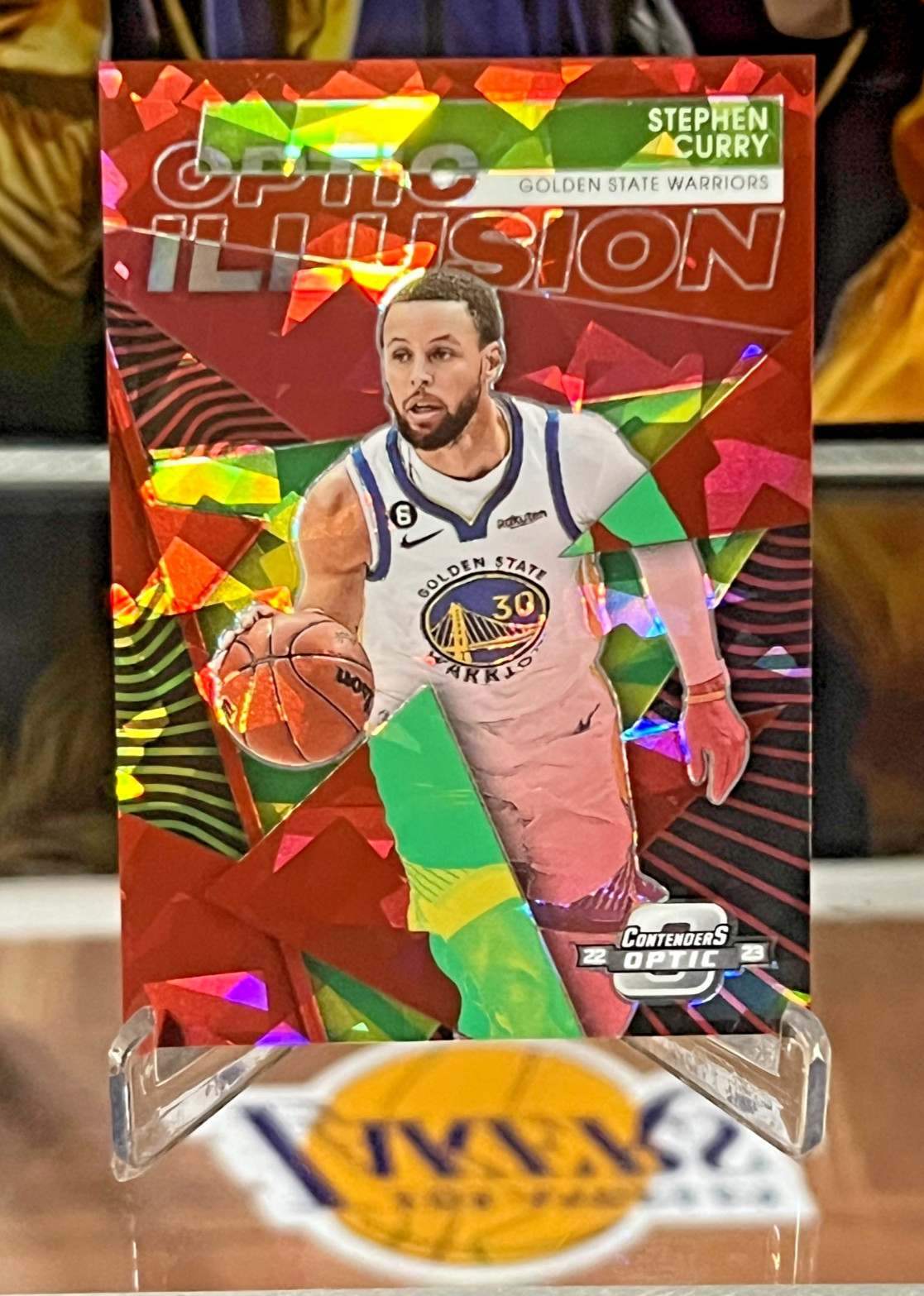2022-23 Panini Contenders Optic Illusion Stephen Curry Red Cracked Ice #4