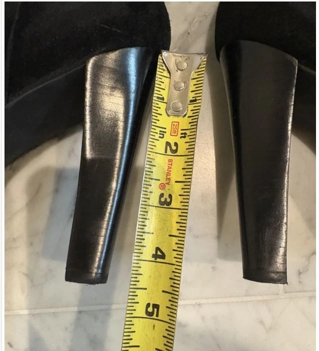 Diane VON Furstenberg DVF Botas de Cuero Gamuza Hasta la Rodilla Negras 8.5 Foto 2 de 4