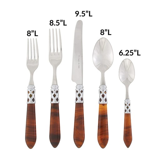 Aladdin Brilliant Tortoiseshell 5-Pc Place Setting, 18/10 Stainless Steel For... - Picture 2 of 4