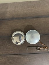 Vintage Stainless Steelchrome Metal Gas Cap Non-locking Accessory Part